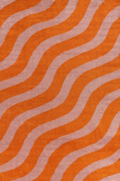 The Rugs Joli Orange And Pink Wavy Rug Soft Dense Pile Easy To Clean And Pet Friendly For Living Rooms And Bedrooms - thumbnail 2