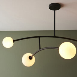 Luminosa Lighting Luminosa Rovigo 4 Light Ceiling Semi Flush Textured Matt Black & Gloss Opal Glass - thumbnail 4