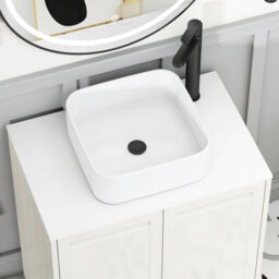 Royal Bathrooms Royal Bathroom Elmore 800mm Classic White Wall Mounted Bathroom Vanity Unit 2 Drawer Plain White Worktop With Elena Basin - thumbnail 4