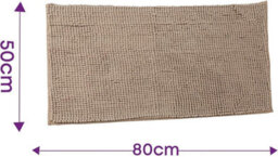 Super Soft Chloe Microfiber Fast Dry Bath Mat Bathroom Shower Machine Washable 50 X 80Cm Walnut - thumbnail 5