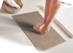 Super Soft Chloe Microfiber Fast Dry Bath Mat Bathroom Shower Machine Washable 50 X 80Cm Walnut - thumbnail 3