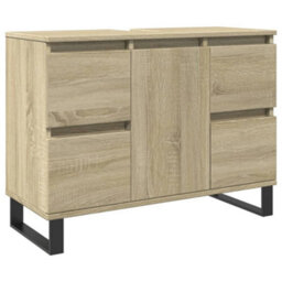 Berkfield Bathroom Cabinet Sonoma Oak 80X33X60 Cm Engineered Wood - thumbnail 2