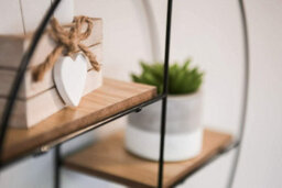 Marco Paul Modern Wooden Round Shaped 2 Tier Floating Shelves - Wall Mounted - thumbnail 5