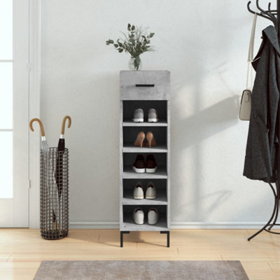 Berkfield Shoe Cabinet Concrete Grey 30X35X105 Cm Engineered Wood - image 1