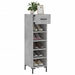 Berkfield Shoe Cabinet Concrete Grey 30X35X105 Cm Engineered Wood - thumbnail 4