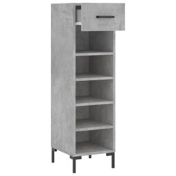 Berkfield Shoe Cabinet Concrete Grey 30X35X105 Cm Engineered Wood - thumbnail 5