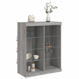 Berkfield Sideboard With Led Lights Grey Sonoma 81X37X100 Cm - thumbnail 5