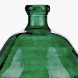 Pacific Lifestyle Organic-Shaped Vase In Sea Green Recycled Glass - thumbnail 5