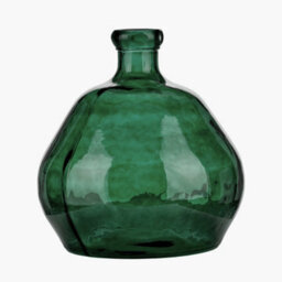 Pacific Lifestyle Organic-Shaped Vase In Sea Green Recycled Glass - thumbnail 2