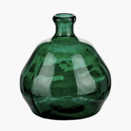 Pacific Lifestyle Organic-Shaped Vase In Sea Green Recycled Glass - thumbnail 3