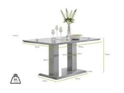 Furniturebox Uk Imperia 6 Grey Dining Table And 6 Green Belgravia Chairs - thumbnail 7