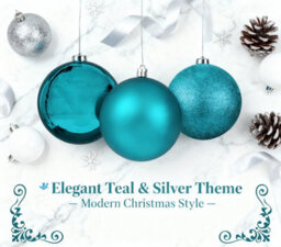 Shatchi 30mm/12Pcs Christmas Baubles Shatterproof Teal Blue,tree Decorations - thumbnail 4