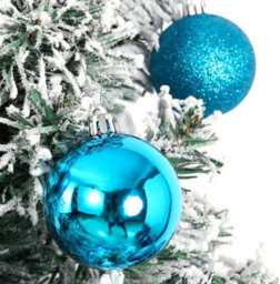 Shatchi 30mm/12Pcs Christmas Baubles Shatterproof Teal Blue,tree Decorations - thumbnail 3