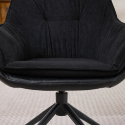 Abrihome Home Office Chair Artificial Leather Armchair, Low Seat Vanity Chair Ideal For Living Room Bedroom And Study - thumbnail 7