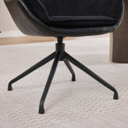 Abrihome Home Office Chair Artificial Leather Armchair, Low Seat Vanity Chair Ideal For Living Room Bedroom And Study - thumbnail 8