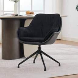 Abrihome Home Office Chair Artificial Leather Armchair, Low Seat Vanity Chair Ideal For Living Room Bedroom And Study - thumbnail 2
