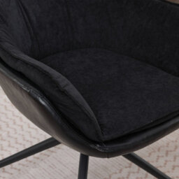 Abrihome Home Office Chair Artificial Leather Armchair, Low Seat Vanity Chair Ideal For Living Room Bedroom And Study - thumbnail 6