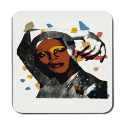 Benjamin Tate Design Abstract Art Placemat And Coaster Set With Wood Base Limited Edition Designer Collection - thumbnail 3