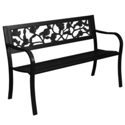Lassic Garden Vida 3 Seater 125Cm Wide Rose Style Steel Garden Outdoor Bench - thumbnail 7