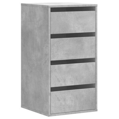 Berkfield Classic Corner Chest Of Drawers Concrete Grey 40X41X76 Cm Engineered Wood
