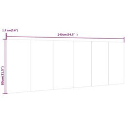 Vidaxl Wall Headboard Sonoma Oak 240X1.5X80 Cm Engineered Wood - thumbnail 9