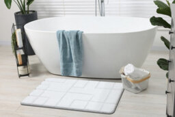 RugsX Bathroom Rug Supreme Lines Non-Slip, Soft - White   60X100 Cm - thumbnail 3