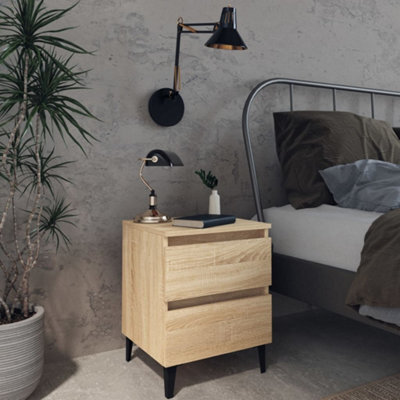 Berkfield Bed Cabinets 2 Pcs Sonoma Oak 40X35X50 Cm Engineered Wood - image 1