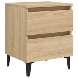 Berkfield Bed Cabinets 2 Pcs Sonoma Oak 40X35X50 Cm Engineered Wood - thumbnail 3