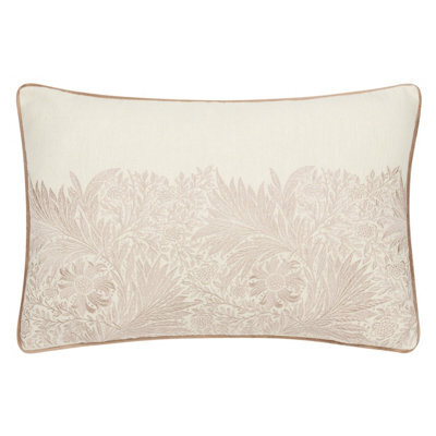 Morris & Co Marigold Embroidered Velvet Cushion Cover - image 1