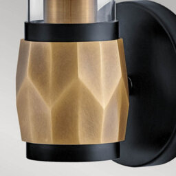 Luminosa Lighting Elstead Hinkley Ellison Bathroom Wall Lamp Contemporary Black, Heritage Brass Ip44 1X E27 - thumbnail 5