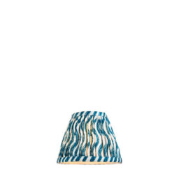 Loops Elegant Handcrafted 16Cm Marlin Blue Tapered Cylinder Lamp Shade - thumbnail 1