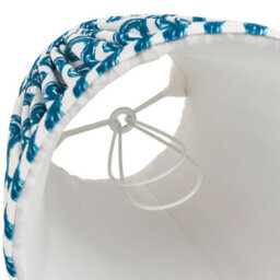 Loops Elegant Handcrafted 16Cm Marlin Blue Tapered Cylinder Lamp Shade - thumbnail 4