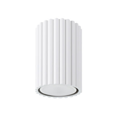 Sollux Lighting Karbon Aluminum White 1 Lights Minimalist Ceiling Light