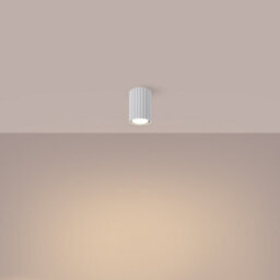 Sollux Lighting Karbon Aluminum White 1 Lights Minimalist Ceiling Light - thumbnail 3