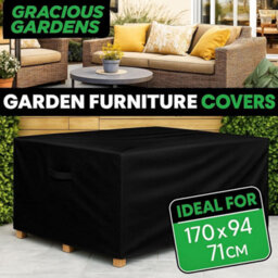 Gracious Gardens Rectangular 170X94X71Cm Outdoor Patio Waterproof Garden Furniture Cover, Weatherproof Rattan Sofa Protector - thumbnail 4