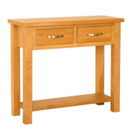 Newlyn Oak 85Cm Console Table With Drawers - By Roseland Furniture - thumbnail 1