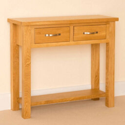 Newlyn Oak 85Cm Console Table With Drawers - By Roseland Furniture - thumbnail 2