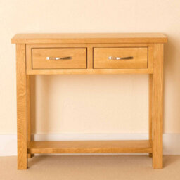 Newlyn Oak 85Cm Console Table With Drawers - By Roseland Furniture - thumbnail 3