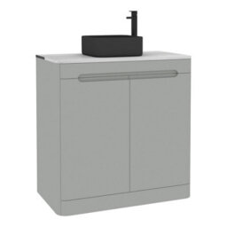 Royal Bathrooms Venice 800mm Dove Grey Freestanding Bathroom Countertop Vanity Unit 2 Door With Art Square Basin - thumbnail 7