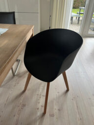 Nordlys Set Of 4 Wood And Black Polypropylene Dining Chairs Modern Design Style Dining Room - thumbnail 7
