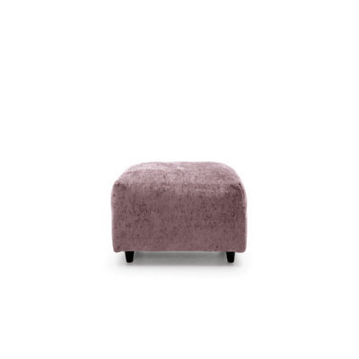 Abakus Direct Harriet Crushed Chenille Footstool In Pink - image 1