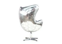 Union Jack Aviator Retro Swivel Egg Chair In Soft Real Velvet - thumbnail 7