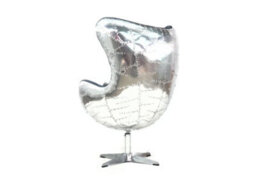 Union Jack Aviator Retro Swivel Egg Chair In Soft Real Velvet - thumbnail 6