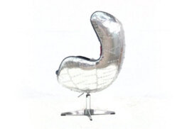 Union Jack Aviator Retro Swivel Egg Chair In Soft Real Velvet - thumbnail 5