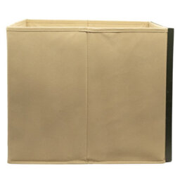2 Pack Cube Storage Insert - Timber Fronted - Rich Green With Rattan - 33X33X37Cm - thumbnail 5