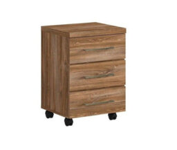 Impact Furniture Study Home Office Furniture Set Large Desk + Mobile Pedestal Drawer Oak Effect Gent - thumbnail 6