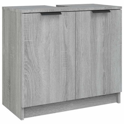 Berkfield Classic Bathroom Cabinet Grey Sonoma 64.5X33.5X59 Cm Engineered Wood - image 1