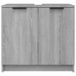 Berkfield Classic Bathroom Cabinet Grey Sonoma 64.5X33.5X59 Cm Engineered Wood - thumbnail 7
