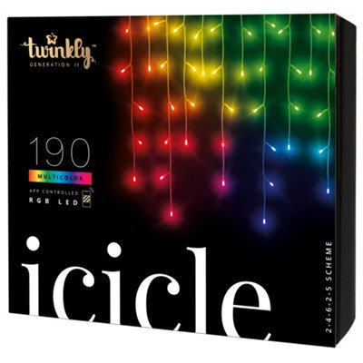 Twinkly Icicle App-Controlled Led Christmas Lights With 190 Rgb (16 Million Colours) Clear Wire. Indoor And Outdoor Smart Lighting - image 1
