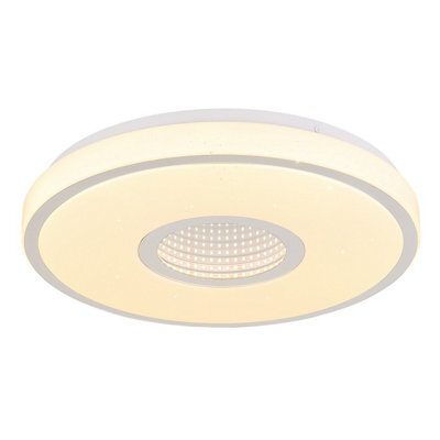 Luminosa Lighting Luminosa Astania Decorative Flush Ceiling Light White Center Tunnel Effect Led 3000K - image 1